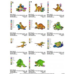 Package 11 Land Before Time 02 Embroidery Designs